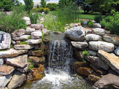 Landscape Waterfalls Installation - Pro Services Memphis, Tennessee
